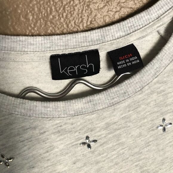 Kersh Gray Rhinestone Embellished Long Sleeve - Picture 4 of 4